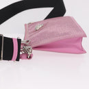 VERSACE Shoulder Bag Leather Pink Silver Auth BA13994A-4