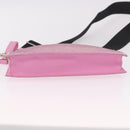 VERSACE Shoulder Bag Leather Pink Silver Auth BA13994A-5