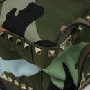 VALENTINO Backpack Nylon Khaki Gold Camouflage Auth BA13995-17