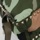 VALENTINO Backpack Nylon Khaki Gold Camouflage Auth BA13995-10