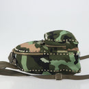 VALENTINO Backpack Nylon Khaki Gold Camouflage Auth BA13995-4