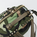 VALENTINO Backpack Nylon Khaki Gold Camouflage Auth BA13995-7