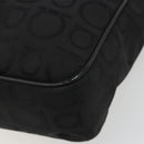 Salvatore Ferragamo Gancini Tote Bag Canvas Black Silver Auth BA13998-14