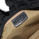 Salvatore Ferragamo Gancini Tote Bag Canvas Black Silver Auth BA13998-12