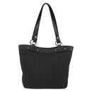 Salvatore Ferragamo Gancini Tote Bag Canvas Black Silver Auth BA13998-2