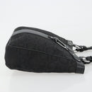Salvatore Ferragamo Gancini Tote Bag Canvas Black Silver Auth BA13998-3