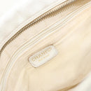 CHANEL Matelasse Chain Shoulder Bag Caviar Skin White Gold CC Auth BA13999-18