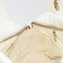 CHANEL Matelasse Chain Shoulder Bag Caviar Skin White Gold CC Auth BA13999-20