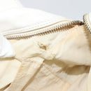 CHANEL Matelasse Chain Shoulder Bag Caviar Skin White Gold CC Auth BA13999-11