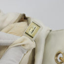 CHANEL Matelasse Chain Shoulder Bag Caviar Skin White Gold CC Auth BA13999-12
