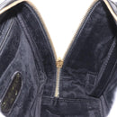 CHANEL Vanity Cosmetic Pouch Patent 2way Black Gold CC Auth BA14000A-21