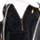 CHANEL Vanity Cosmetic Pouch Patent 2way Black Gold CC Auth BA14000A-22