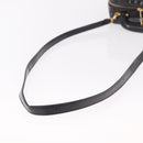 CHANEL Vanity Cosmetic Pouch Patent 2way Black Gold CC Auth BA14000A-8