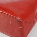 LOUIS VUITTON Monogram Vernis Reade PM Hand Bag Rouge M91088 LV Auth BA14001-15