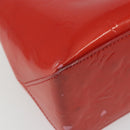 LOUIS VUITTON Monogram Vernis Reade PM Hand Bag Rouge M91088 LV Auth BA14001-18