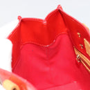 LOUIS VUITTON Monogram Vernis Reade PM Hand Bag Rouge M91088 LV Auth BA14001-22