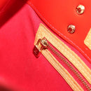 LOUIS VUITTON Monogram Vernis Reade PM Hand Bag Rouge M91088 LV Auth BA14001-23