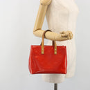 LOUIS VUITTON Monogram Vernis Reade PM Hand Bag Rouge M91088 LV Auth BA14001-25