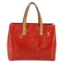 LOUIS VUITTON Monogram Vernis Reade PM Hand Bag Rouge M91088 LV Auth BA14001-2