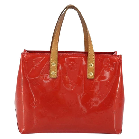 LOUIS VUITTON Monogram Vernis Reade PM Hand Bag Rouge M91088 LV Auth BA14001