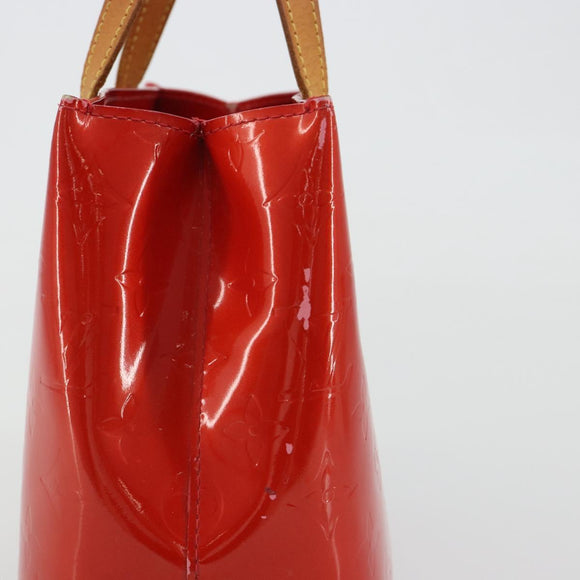 LOUIS VUITTON Monogram Vernis Reade PM Hand Bag Rouge M91088 LV Auth BA14001