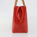 LOUIS VUITTON Monogram Vernis Reade PM Hand Bag Rouge M91088 LV Auth BA14001-5