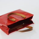 LOUIS VUITTON Monogram Vernis Reade PM Hand Bag Rouge M91088 LV Auth BA14001-8