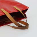 LOUIS VUITTON Monogram Vernis Reade PM Hand Bag Rouge M91088 LV Auth BA14001-9