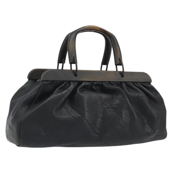 GUCCI Hand Bag Leather Black 105377 Auth BA14002A