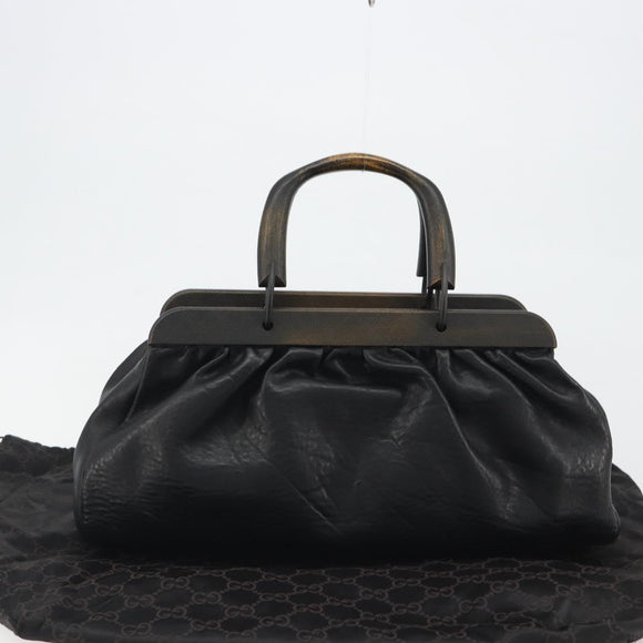 GUCCI Hand Bag Leather Black 105377 Auth BA14002A