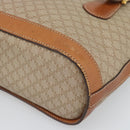 CELINE Macadam Tote Bag PVC Leather Beige Gold Auth BA14003-9