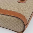 CELINE Macadam Tote Bag PVC Leather Beige Gold Auth BA14003-15