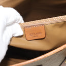 CELINE Macadam Tote Bag PVC Leather Beige Gold Auth BA14003-17