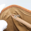 CELINE Macadam Tote Bag PVC Leather Beige Gold Auth BA14003-20