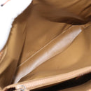 CELINE Macadam Tote Bag PVC Leather Beige Gold Auth BA14003-21