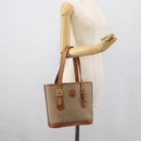 CELINE Macadam Tote Bag PVC Leather Beige Gold Auth BA14003-22