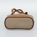 CELINE Macadam Tote Bag PVC Leather Beige Gold Auth BA14003-5