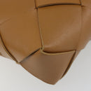 BOTTEGA VENETA MAXI INTRECCIATO Cassette Shoulder Bag Brown Gold Auth BA14005V-13