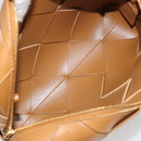 BOTTEGA VENETA MAXI INTRECCIATO Cassette Shoulder Bag Brown Gold Auth BA14005V-15