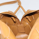 BOTTEGA VENETA MAXI INTRECCIATO Cassette Shoulder Bag Brown Gold Auth BA14005V-16