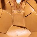 BOTTEGA VENETA MAXI INTRECCIATO Cassette Shoulder Bag Brown Gold Auth BA14005V-17