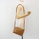 BOTTEGA VENETA MAXI INTRECCIATO Cassette Shoulder Bag Brown Gold Auth BA14005V-19