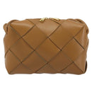 BOTTEGA VENETA MAXI INTRECCIATO Cassette Shoulder Bag Brown Gold Auth BA14005V-2