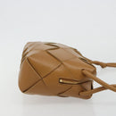 BOTTEGA VENETA MAXI INTRECCIATO Cassette Shoulder Bag Brown Gold Auth BA14005V-4