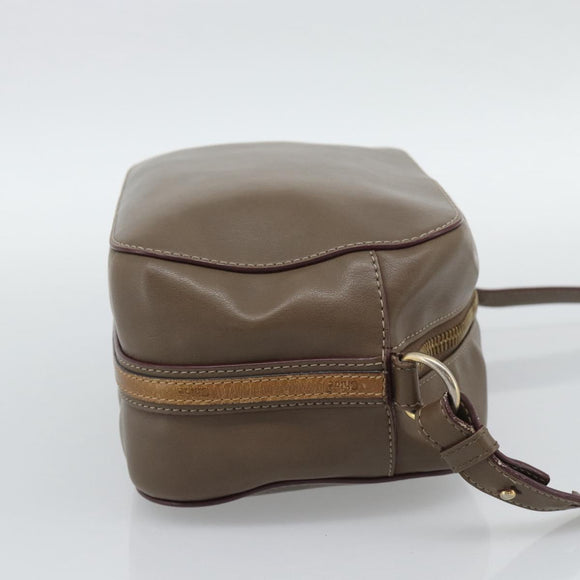 Chloe Shoulder Bag Leather Brown Gold Auth BA14006