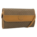 GUCCI Micro GG Shoulder Bag PVC Leather Beige Gold Auth BA14009-1