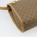 GUCCI Micro GG Shoulder Bag PVC Leather Beige Gold Auth BA14009-16