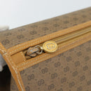 GUCCI Micro GG Shoulder Bag PVC Leather Beige Gold Auth BA14009-17