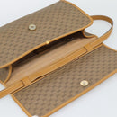 GUCCI Micro GG Shoulder Bag PVC Leather Beige Gold Auth BA14009-10