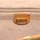 GUCCI Micro GG Shoulder Bag PVC Leather Beige Gold Auth BA14009-16